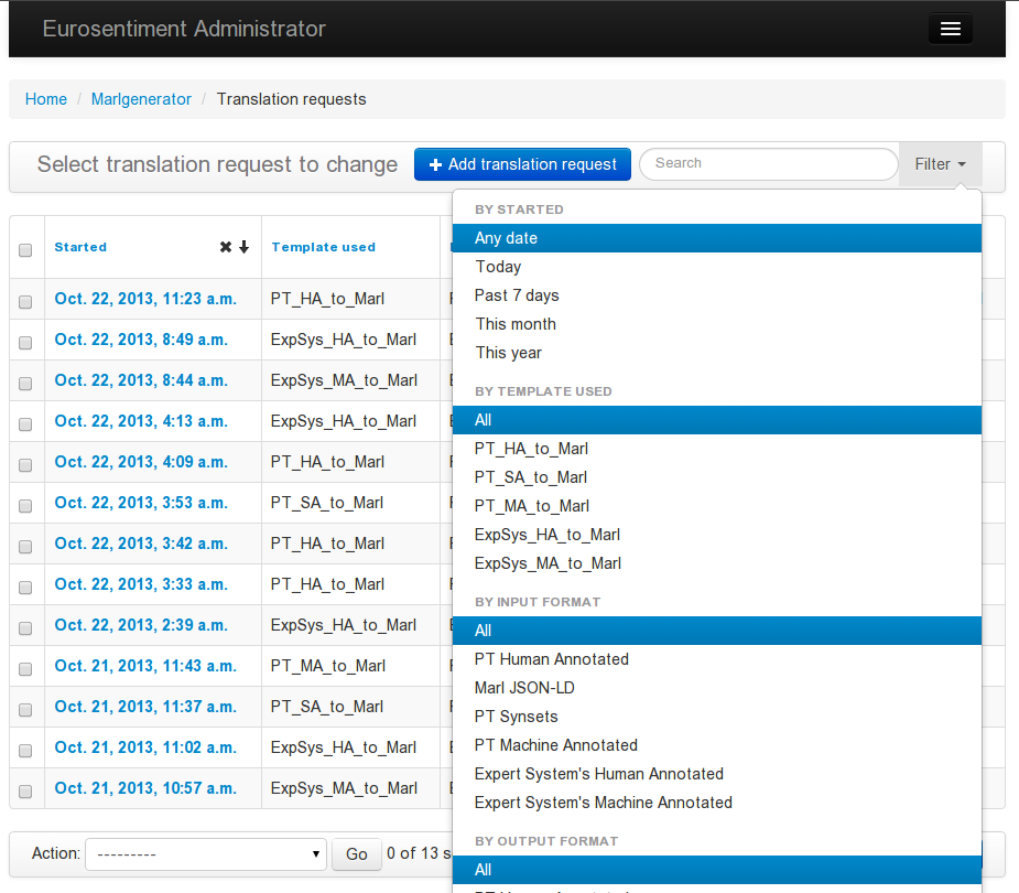 Filtering requests