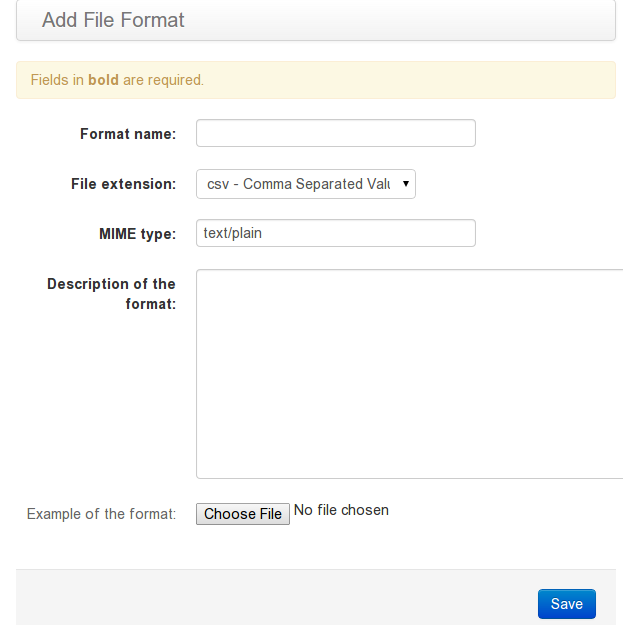 Adding a format on the fly