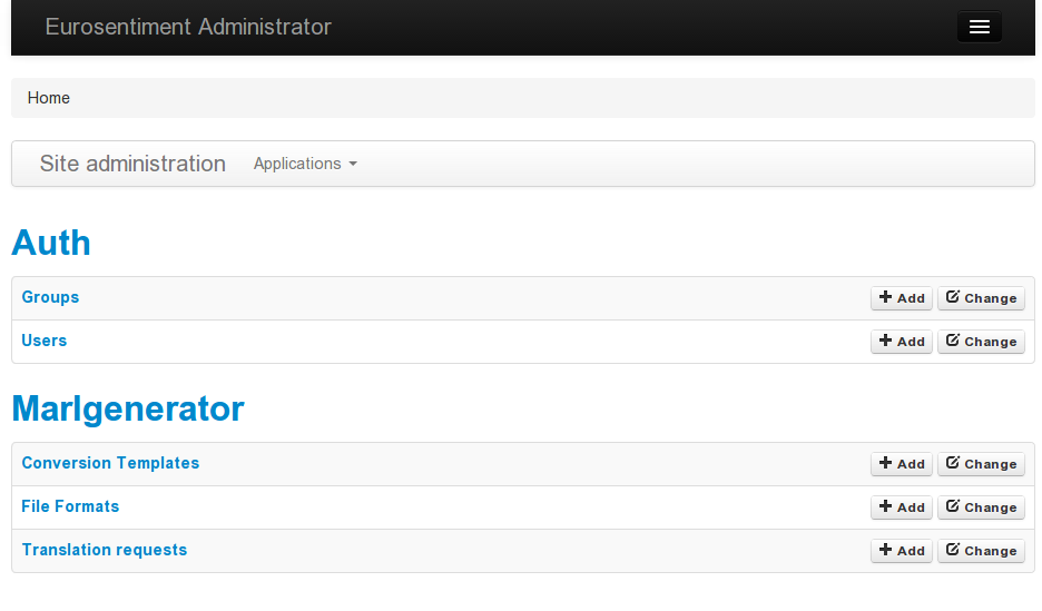 Superuser panel